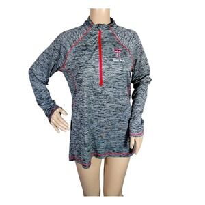 Under Armour 1/4 Zip Women's Large Multicolor Semi Fitted Heat Gear‎ Texas Tech